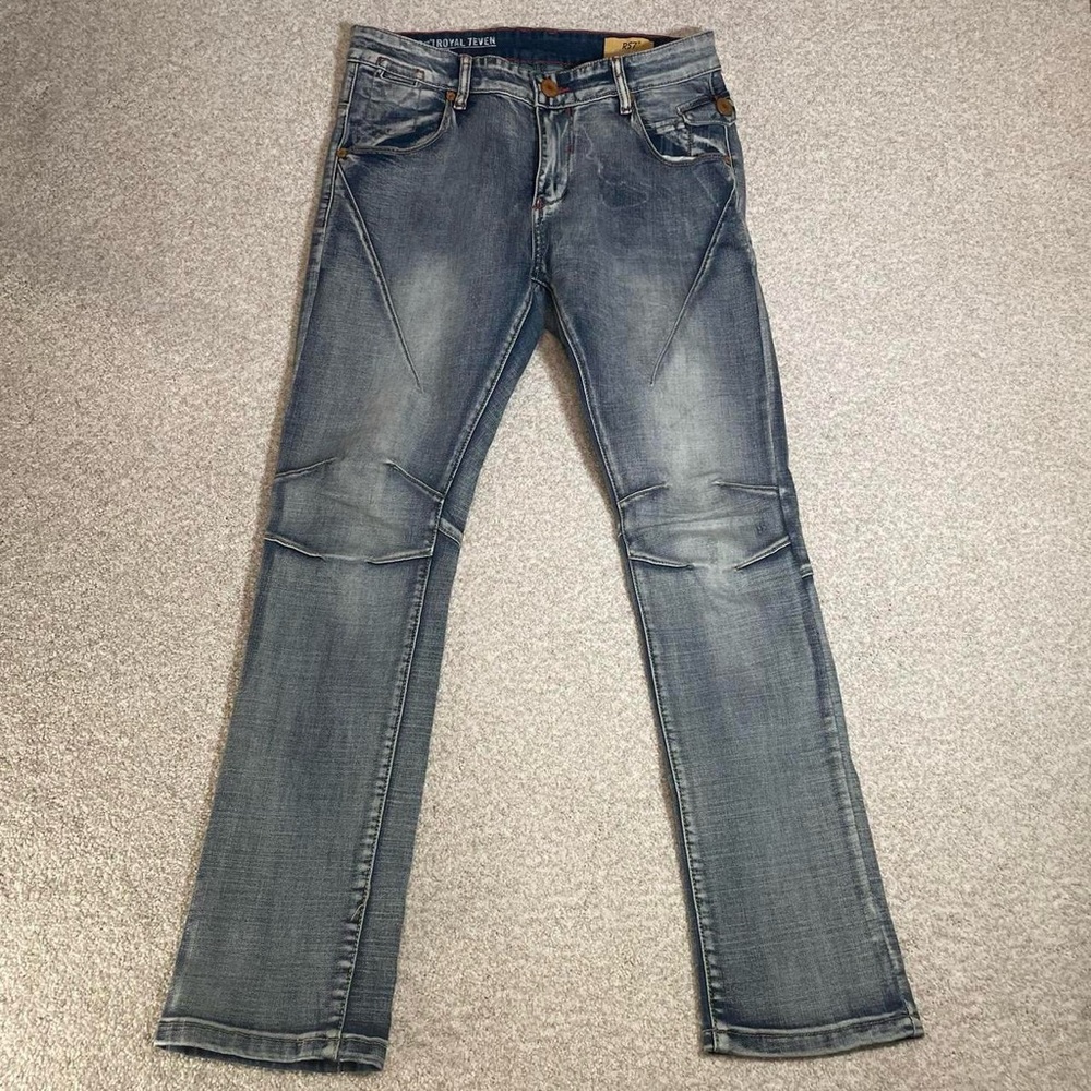 RS7 Royal 7 Seven Jeans Men’s 30x30 Skinny Stretch Distressed Streetwear Denim